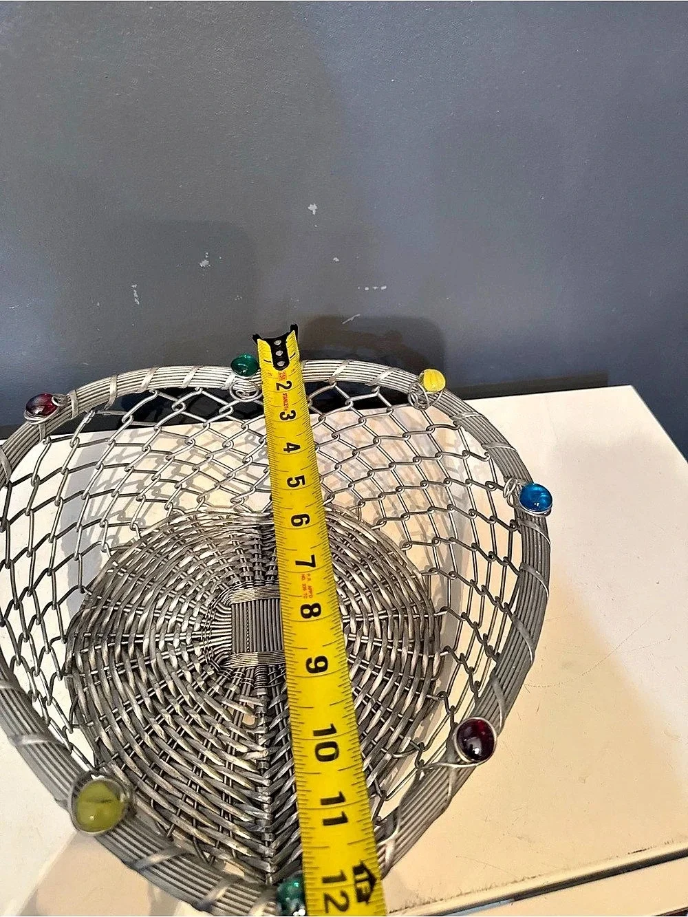 Dary Rees Original Wire Basket Set in Silver & Blue